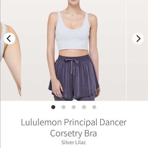 Lululemon Principal Dancer Corsetry Bra - Silver Lilac - 6